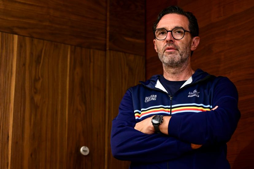 Coach of the Belgian national women's cycling team Ludwig Willems pictured at a press conference at the cycling road World Championships, in Kigali, Rwanda, Tuesday 23 September 2025. The 2025 UCI Road World Championships take place from 21 to 28 September in Kigali, Rwanda. BELGA PHOTO DIRK WAEM