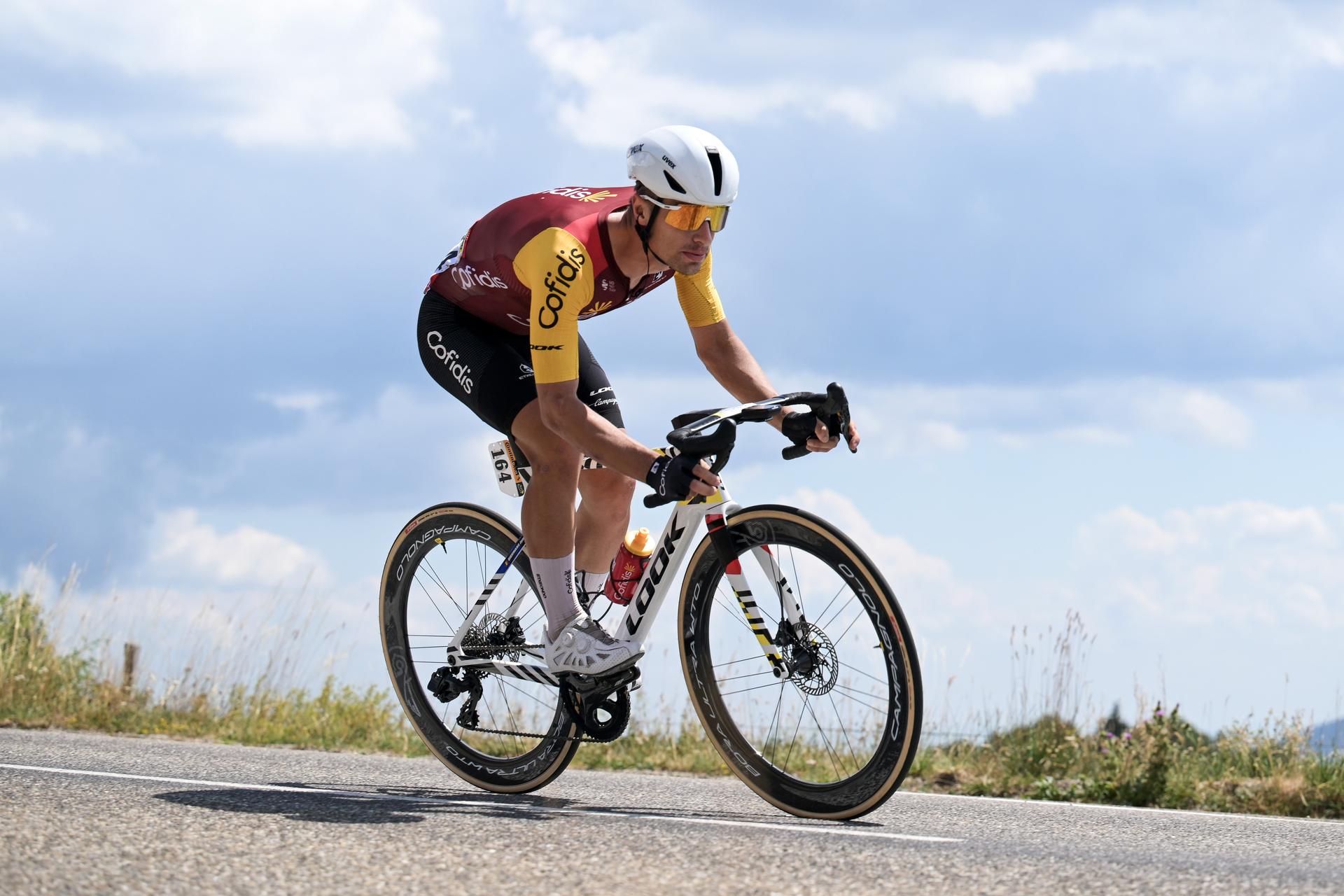 Belgian Jenthe Biermans of Cofidis is pictured during stage 14 of the 2026 Tour de France cycling race, a stage of 155km from Mulhouse to Le Markstein Fellering, on Saturday 18 July 2026. The 113th edition of the Tour de France starts on Saturday 4 July in Barcelona, Spain, and will finish in Paris, France on the 26th of July. BELGA PHOTO DAVID PINTENS