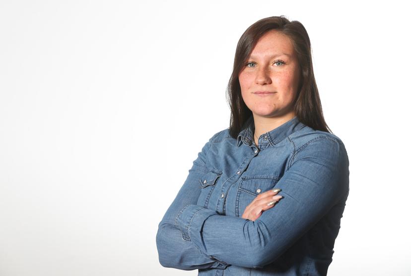 Amandine Verstappen poses for the photographer at the presentation of sportswomen and -men with an elite sports contract of Adeps, the sports ministry of the Federation Wallonia - Brussels in on Tuesday 29 January 2019 in Brussels. BELGA PHOTO VIRGINIE LEFOUR