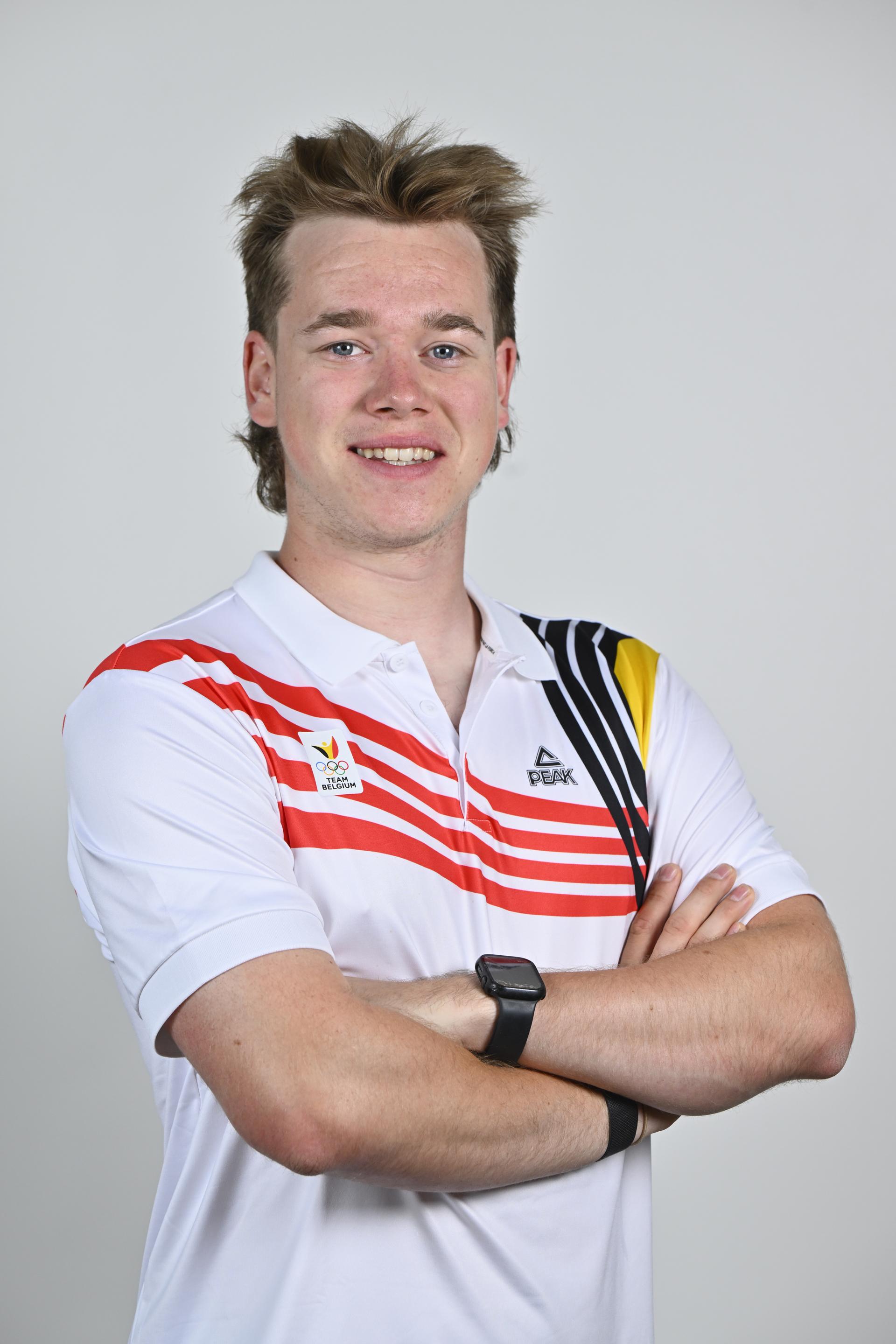 Athlete Colin Freeling poses for the photographer during the annual training camp of Team Belgium (19-25/05), in Rio Maior, Portugal, Friday 23 May 2025. BELGA PHOTO ERIC LALMAND