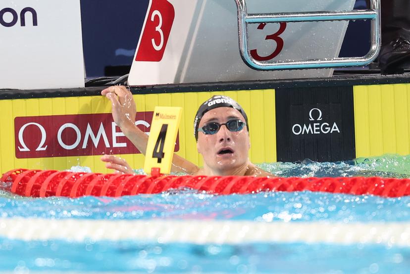 Belgian athlete Lucas Henveaux pictured before the men's 200m semifinal on the fourth day of  the European Aquatics Championships in Paris, France on Thursday 13 August 2026. BELGA PHOTO VIRGINIE LEFOUR