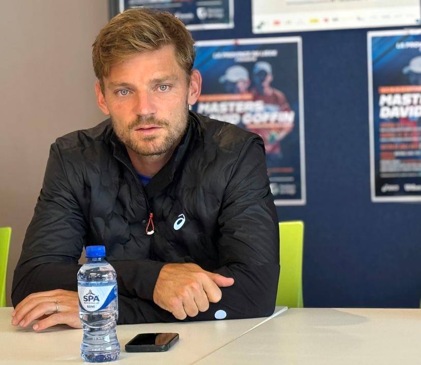 Belgian David Goffin pictured during a press conference organized on the occasion of the 2nd edition of the David Goffin Masters, in Huy, on Saturday 13 September 2025.  BELGA PHOTO DIDIER DE HOE