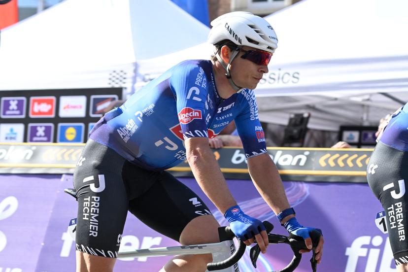 Belgian Jasper Philipsen of Alpecin-Premier Tech pictured in action during the men's race of the 'Scheldeprijs' one day cycling event, 205,2km from Terneuzen, the Netherlands to Schoten, Belgium on Wednesday 08 April 2026. BELGA PHOTO TOM GOYVAERTS
