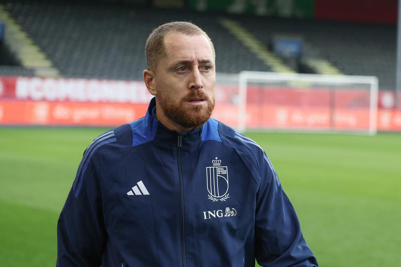 Belgium's U21 head coach Gill Swerts pictured during a soccer game between the U21 youth team of the Belgian national team Red Devils and the U21 of Hungary, Tuesday 15 October 2024 in Heverlee, Leuven, the last qualification match (10/10) for the 2025 UEFA European Under21 Championship. BELGA PHOTO BRUNO FAHY