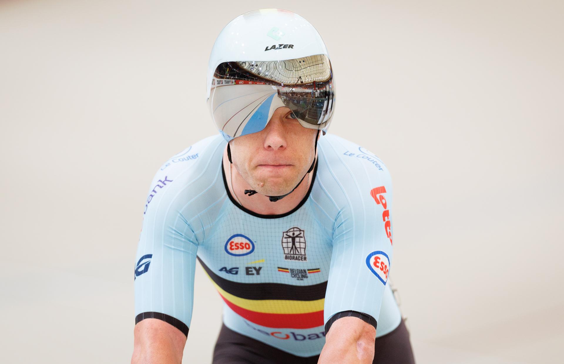 Belgian Jules Hesters looks dejected after the final of the men's Elimination Race at the 2025 UCI Track World Championships cycling, in Santiago, Chile, Sunday 26 October 2025. The Track World Championships take place from 22 to 26 October at the Velodromo de Penalolen in Santiago, Chile. BELGA PHOTO BENOIT DOPPAGNE