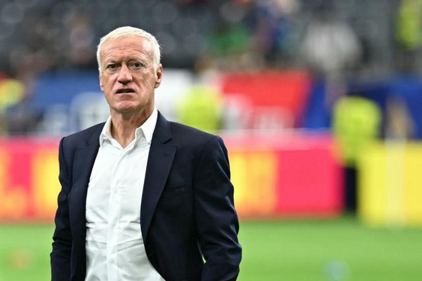 France's head coach Didier Deschamps looks on upon his arrival for the 2026 World Cup football tournament semi-final match between France and Spain at the Dallas Stadium in Arlington on July 14, 2026.   Paul ELLIS / AFP