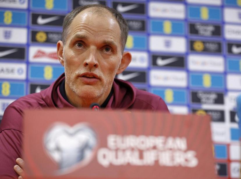 England's German head coach Thomas Tuchel speaks during a press conference on the eve of the FIFA World Cup 2026 Group K European qualification football match between Albania and England, at the Air Albania stadium in Tirana, on November 15, 2025.  Adnan Beci / AFP