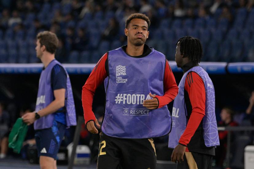 Belgium's Cyril Ngonge  during the UEFA Nations League 2024/25 Group 2 qualification football match between Italy and Belgium at the Olimpico stadium in Rome on October 10, 2021. (Photo by Fabrizio Corradetti / LaPresse) BENELUX ONLY