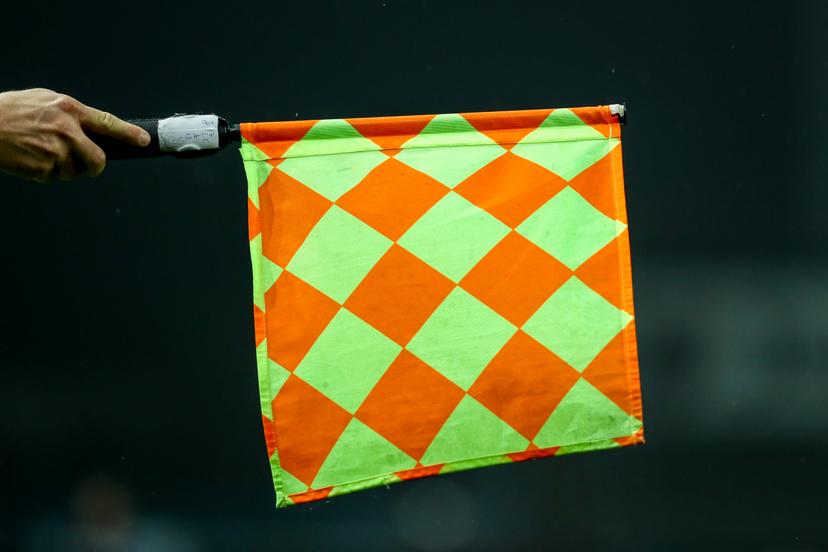 Illustration picture shows offside flag during the soccer match between Waasland-Beveren and Royal Excel Mouscron, Saturday 24 November 2018 in Beveren-Waas, on the 16th day of the 'Jupiler Pro League' Belgian soccer championship season 2018-2019. BELGA PHOTO DAVID PINTENS