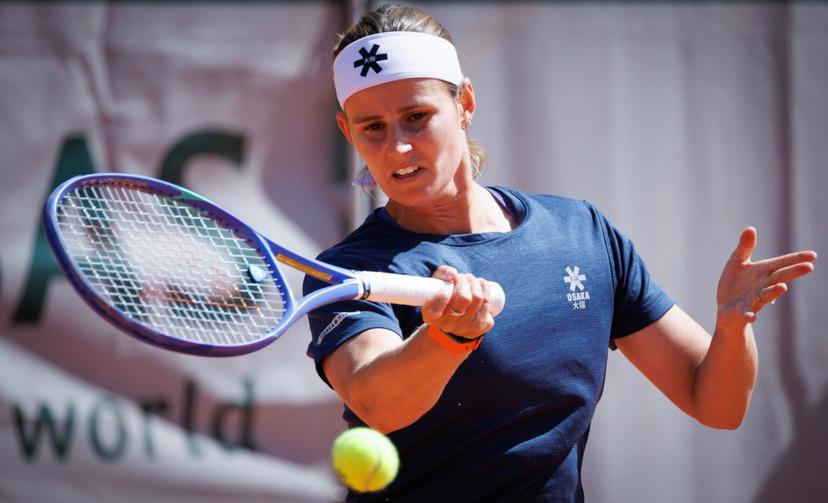 Belgian Greet Minnen pictured in action during the morning training session at the Roland Garros French Open tennis tournament, in Paris, France, Friday 23 May 2025. This year's tournament takes place from 19 May to 08 June. BELGA PHOTO BENOIT DOPPAGNE