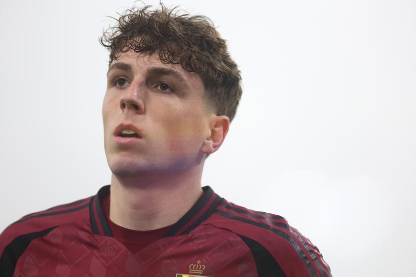 Arne Engels of Belgium during UEFA Nations League League phase Matchday 6 match between Israel and Belgium at Bozsnik Arena in Budapest, Hungary on November 17, 2024. Photo: Matija Habljak/PIXSELL BENELUX ONLY