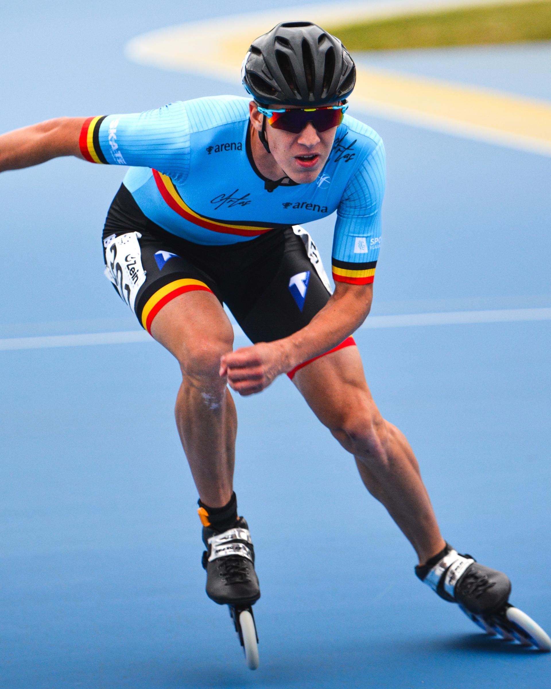 ATTENTION EDITORS - HANDOUT PICTURES - EDITORIAL USE ONLY - MANDATORY CREDIT MANDATORY CREDIT Alex Lehnertz  Handout picture released on Sunday 13 July 2025, by Alex Lehnertz showing sprinters Stan Beelen, who won the bronze in the 100 meters of the European Roller Skating Championships. Belga and Belga Editorial Board decline all responsibility regarding the content of this picture.  HAND OUT ALEX LENHERTZ