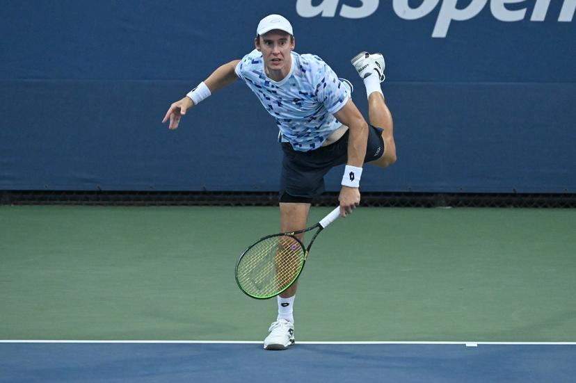 Joran Vliegen (blue shirt) of Belgium and Cristina Busca of Spain play against Shuai Zhang and Marcelo Arevalo of El Salvador in the Mixed Doubles round one of the U.S. Open tennis tournament at USTA Billie Jean King National Tennis Center, New York, NY, August 28, 2024. (Photo by Anthony Behar/Sipa USA)