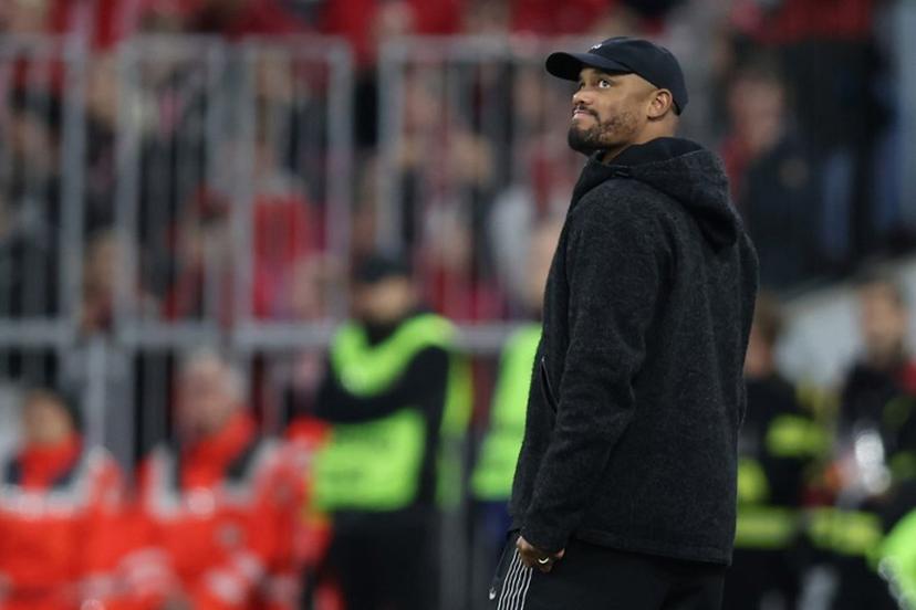 Bayern Munich's Belgian head coach Vincent Kompany follows the action from the sidelines during the German first division Bundesliga football match between FC Bayern Munich and Bayer Leverkusen in Munich, southern Germany on November 1, 2025.  Alexandra BEIER / AFP