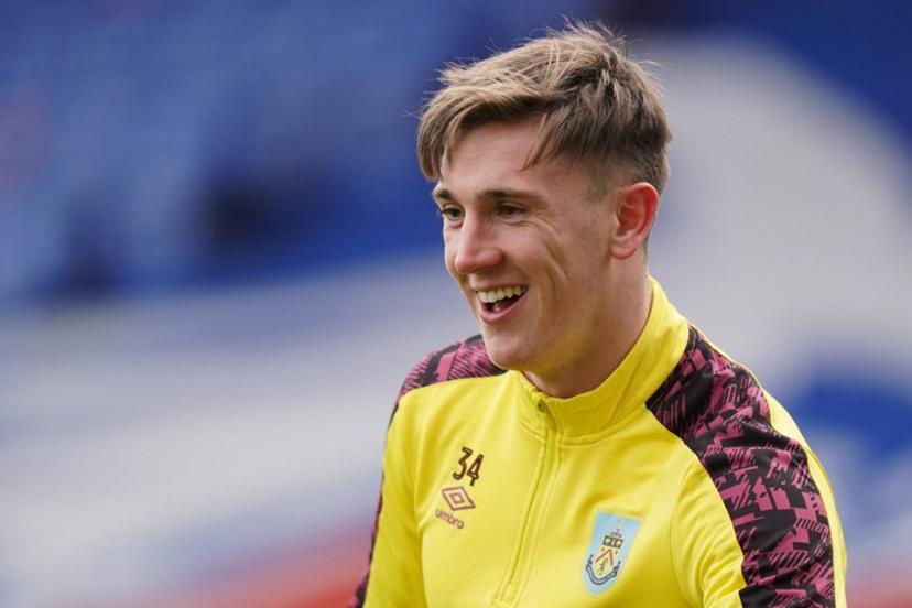 Burnley's Irish defender Jimmy Dunne gestures as he warms up ahead of the English Premier League football match between Crystal Palace and Burnley at Selhurst Park in south London on February 13, 2021.  John Walton / POOL / AFP