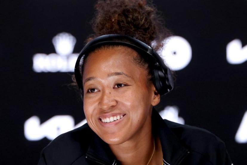 Japan's Naomi Osaka speaks at a press conference after her women's singles match against Switzerland's Belinda Bencic on day six of the Australian Open tennis tournament in Melbourne on January 17, 2025.  DAVID GRAY / AFP