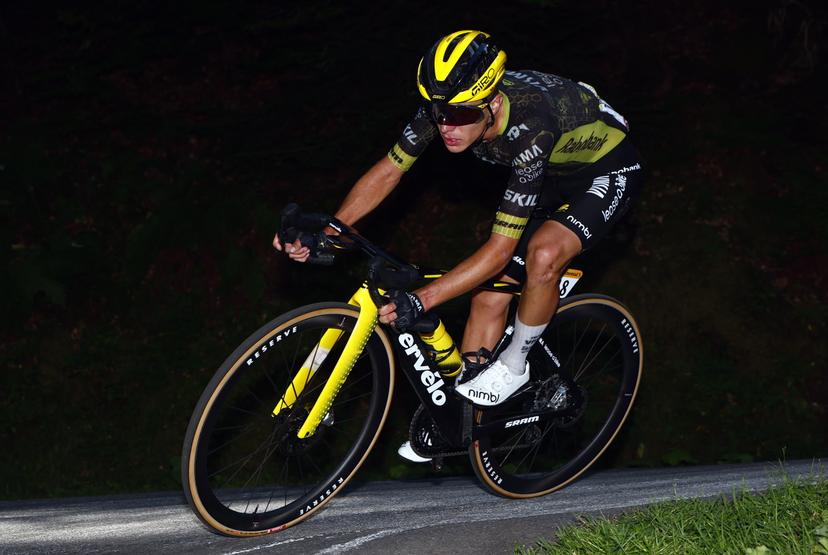 Italian Davide Piganzoli of Team Visma-Lease a Bike pictured in action during the stage 10 of the 2026 Tour de France cycling race, a stage of 167km from Aurillac to Le Lioran, on Tuesday 14 July 2026. The 113th edition of the Tour de France starts on Saturday 4 July in Barcelona, Spain, and will finish in Paris, France on the 26th of July. BELGA PHOTO POOL LUCA BETTINI