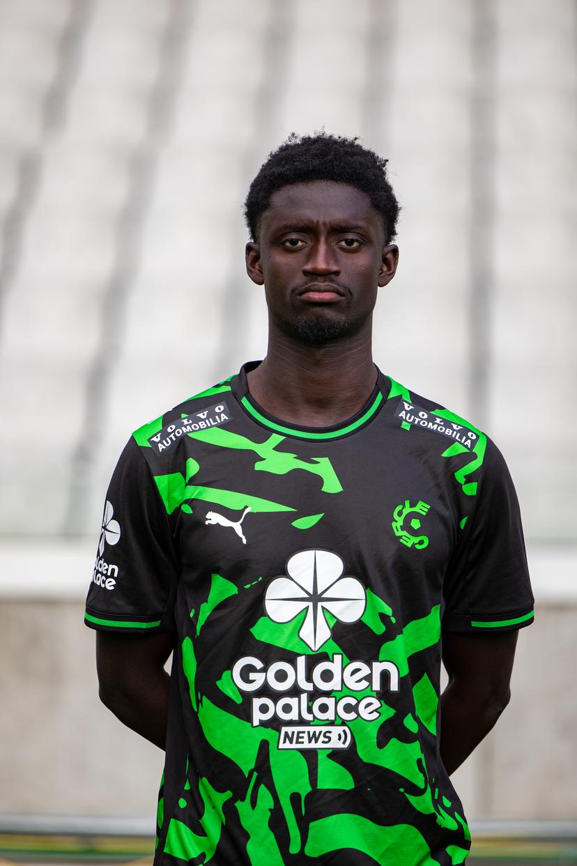 Cercle's Dalangunypole Gomis poses for a portrait picture at the 2025-2026 photoshoot of Belgian Jupiler Pro League soccer team Cercle Brugge, Tuesday 08 July 2025 in Brugge. BELGA PHOTO KURT DESPLENTER