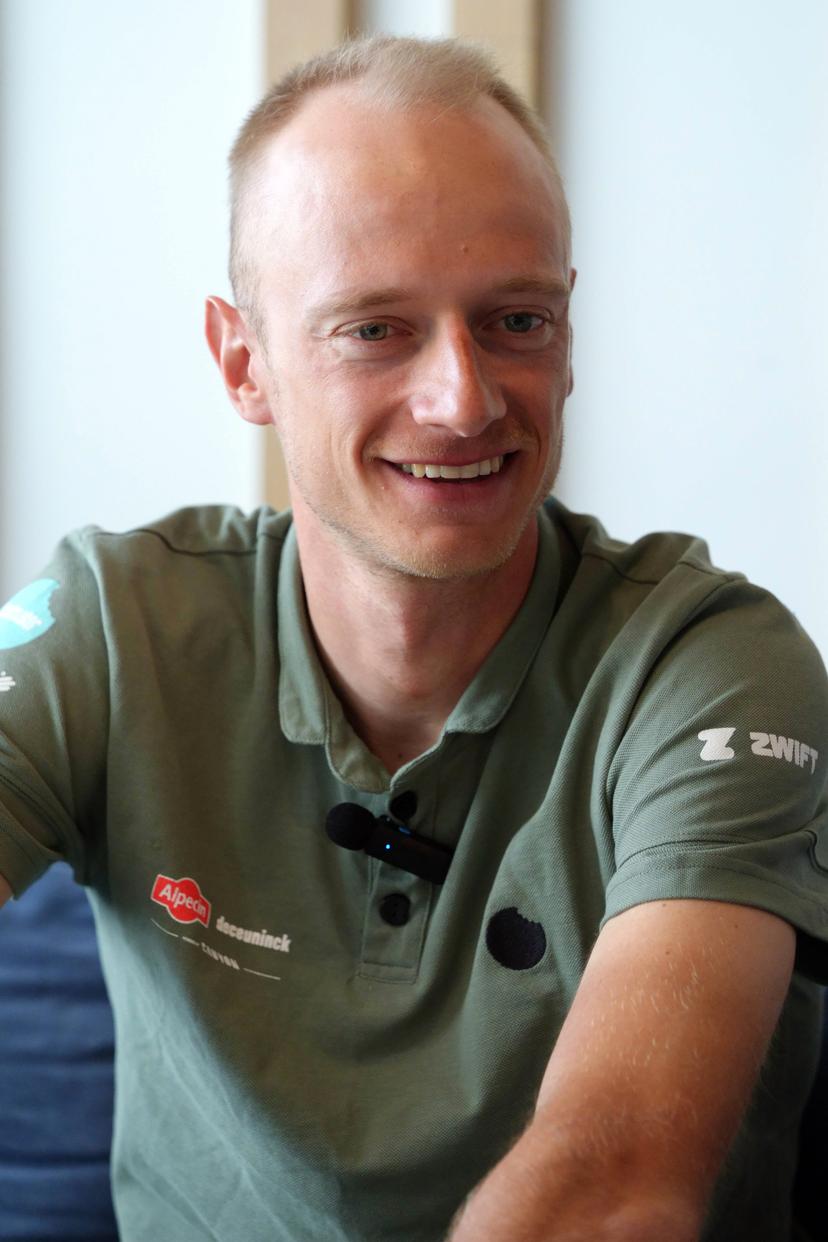 Belgian Quinten Hermans of Alpecin-Deceuninck pictured during the media day of Alpecin-Deceuninck cycling team in Pedreguer, Spain, Wednesday 12 February 2025, in preparation of the upcoming season. BELGA PHOTO JOMA GARCIA