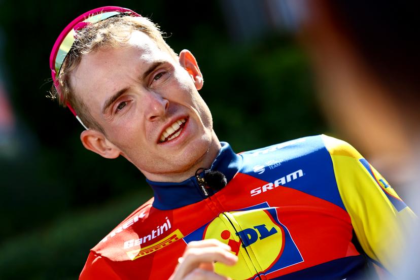 Danish Mattias Skjelmose Jensen of Lidl-Trek pictured ahead of a press conference of Lidl Trek team ahead of the 2025 Tour de France cycling race, in Lille, France, on Thursday 03 July 2025. The 112th edition of the Tour de France starts on Saturday 5 July in Lille, France, and will finish in Paris, France on the 27th of July. BELGA PHOTO DAVID PINTENS
