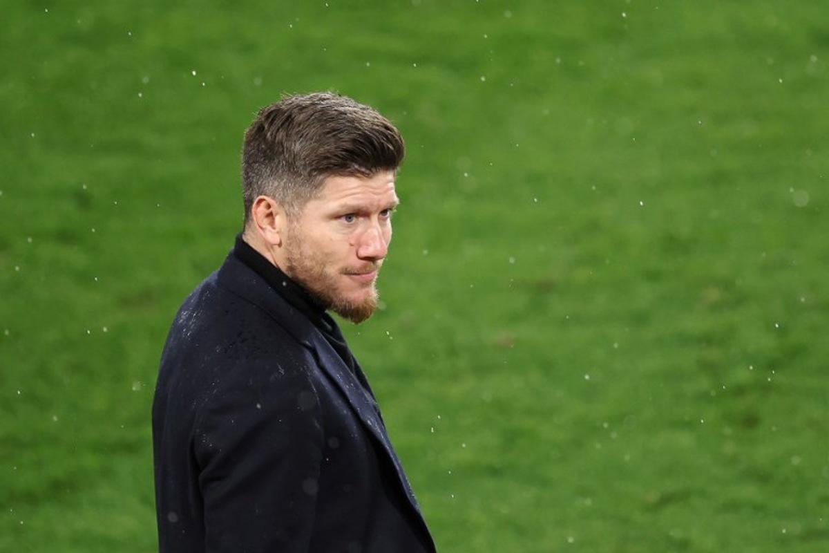 Monaco's Belgian head coach Sébastien Pocognoli looks on during the French L1 football match between AS Monaco and FC Lorient at the Stade Louis II in the Principality of Monaco on January 16, 2026.  Valery HACHE / AFP