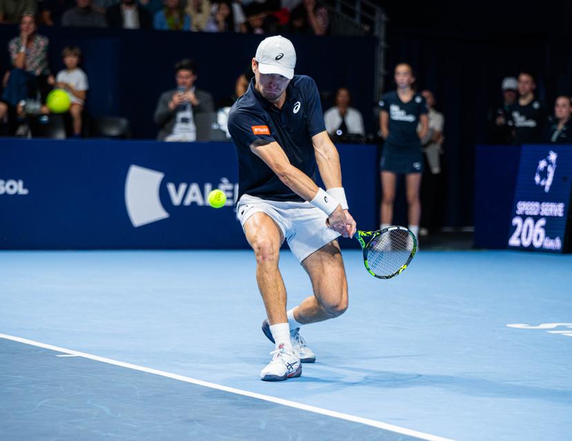 Belgian Raphael Collignon pictured in action during the European Open ATP tennis tournament in Brussels, on Saturday 18 October 2025. This year's edition of the tournament is taking place from 12 to 19 October 2025. BELGA PHOTO EMILE WINDAL