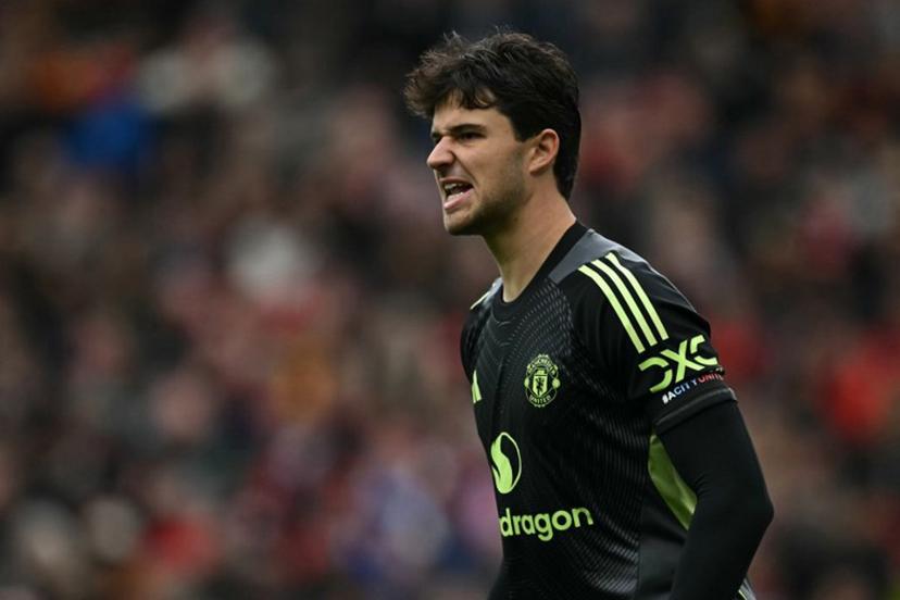 Manchester United's Belgian goalkeeper #31 Senne Lammens looks on during the English Premier League football match between Manchester United and Sunderland at Old Trafford in Manchester, north west England, on October 4, 2025.  Paul ELLIS / AFP