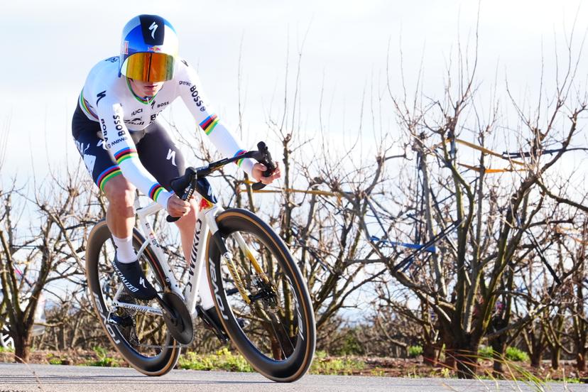 Belgian Remco Evenepoel of Red Bull-BORA-hansgrohe pictured in action during stage 2 of the 2026 Volta Comunitat Valenciana, Tour of Valencia cycling race, a time-trial from Carlet to Alginet (17,5 km), on Thursday 05 February 2026 in Spain. The race takes place from 4 to 8 February and runs through the three provinces of the Valencian Community. BELGA PHOTO JOMA GARCIA