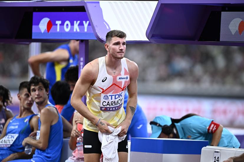 Belgian Thomas Carmoy pictured during the 400m men, Heats, in the World Athletics Championships in Tokyo, Japan, on Sunday 14 September 2025. The outdoor Worlds are taking place from 13 to 21 September. BELGA PHOTO JASPER JACOBS