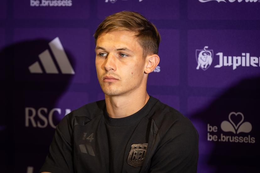 Anderlecht's Danylo Sikan pictured during a training session of Belgian RSC Anderlecht, Wednesday 12 August 2026 in Brussels, in preparations of the second leg of the third qualifying round for the UEFA Europa League against Greek PAOK. BELGA PHOTO %PHOTOGRAPHER