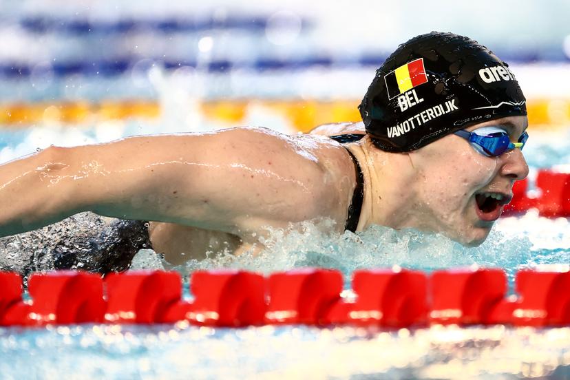 Belgian Roos Vanotterdijk pictured in action during the women's 100m butterfly at the European Aquatics Short Course Swimming Championships in Lublin, Poland, on Thursday 04 December 2025. BELGA PHOTO NIKOLA KRSTIC
