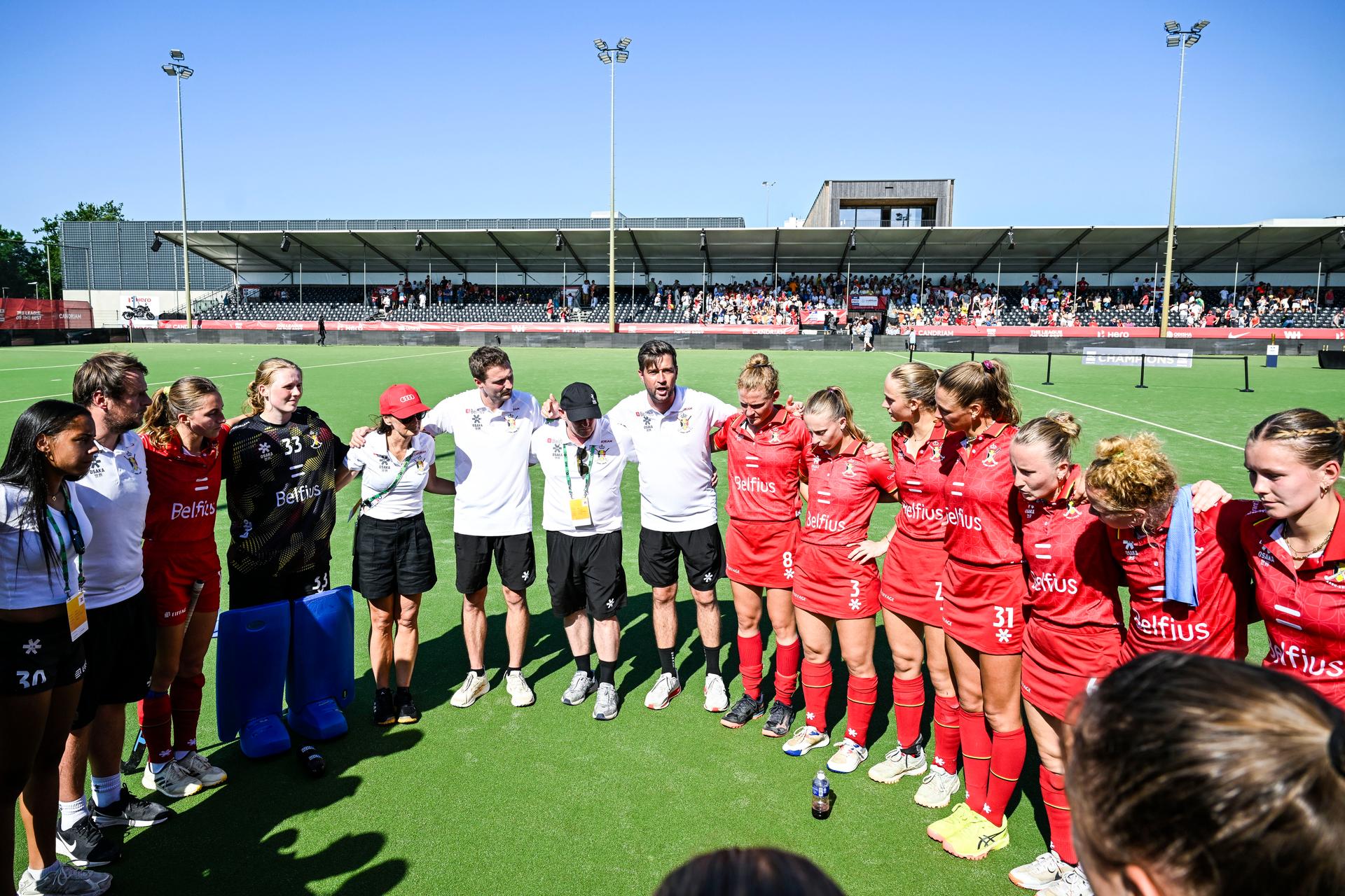 Belgium's head coach Rein van Eijk pictured after a hockey game between Belgian national team Red Panthers and The Netherlands, match 16/16 in the group stage of the 2025 women's FIH Pro League, Sunday 29 June 2025 in Antwerp. BELGA PHOTO TOM GOYVAERTS