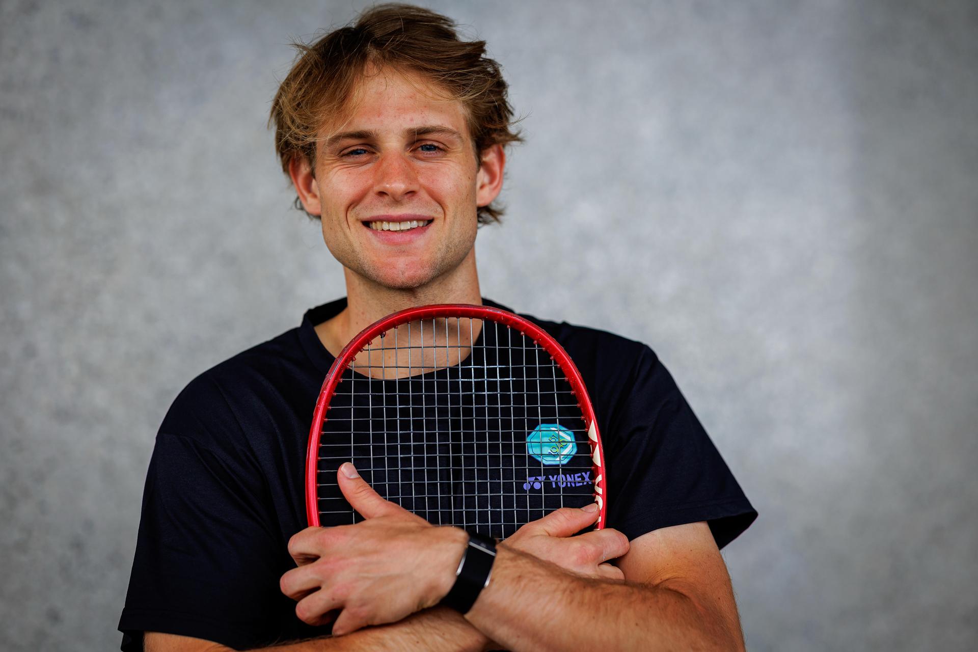 Belgian Zizou Bergs poses for the photographer before the start of the Australian Open tennis tournament in Melbourne, Australia on Friday 16 January 2026.  BELGA PHOTO PATRICK HAMILTON  --- BENELUX ONLY   ---