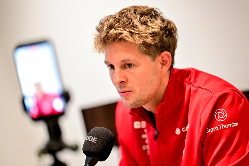 Belgium's Victor Wegnez pictured during a press conference of Belgian national team Red Lions in Genval, Rixensart, regarding the men's 2026 Hockey World Cup, Tuesday 25 August 2026. The 2026 edition of the Hockey World Cup takes place in Belgium and The Netherlands from August 15 to August 30. BELGA PHOTO DIRK WAEM