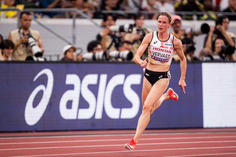 Belgian Imke Vervaet pictured in action during the 200m women, Heats, at the World Athletics Championships in Tokyo, Japan, on Wednesday 17 September 2025. The outdoor Worlds are taking place from 13 to 21 September. BELGA PHOTO JASPER JACOBS