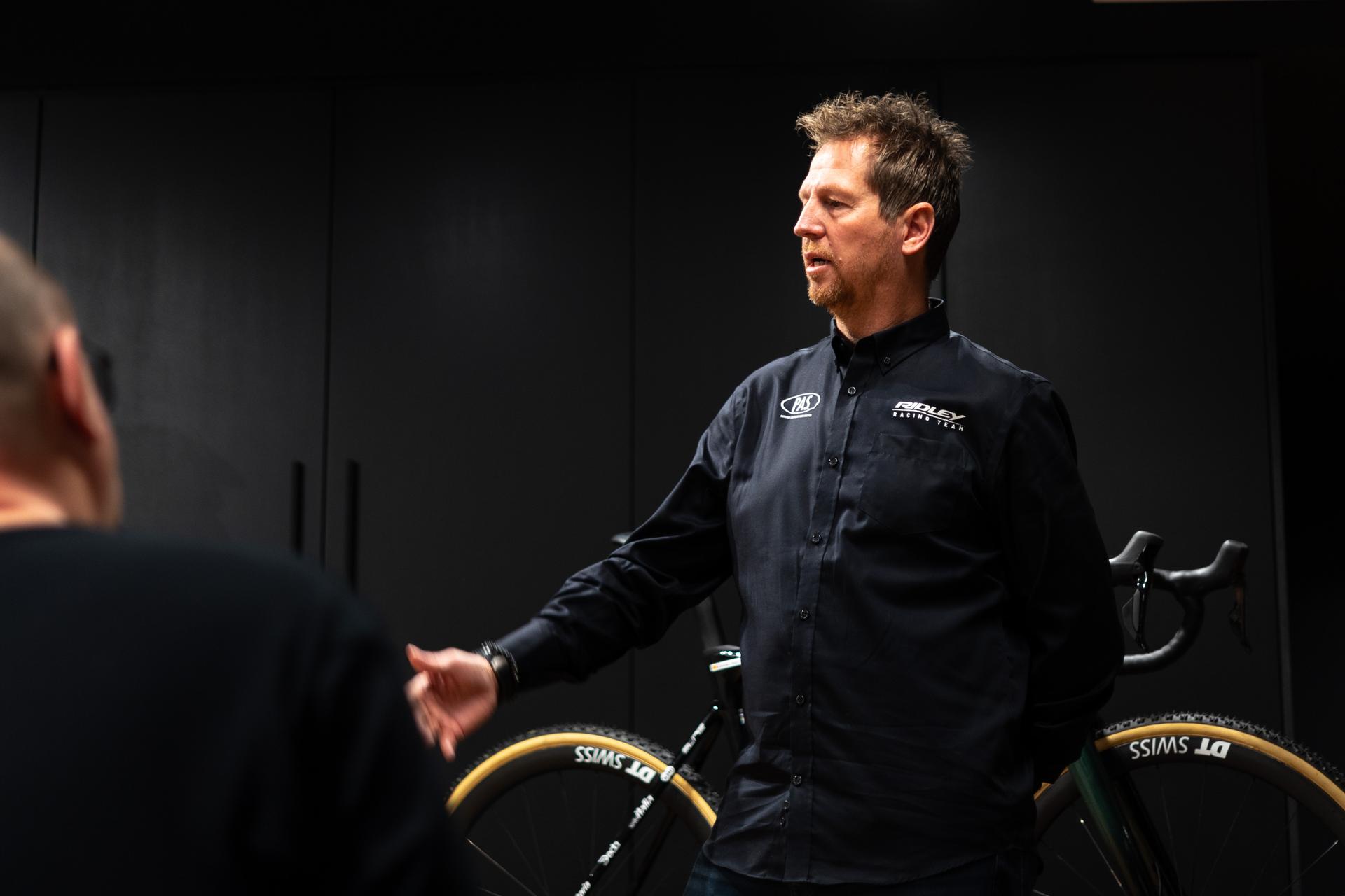 General Manager Rik Verbrugghe a press conference of the Ridley Racing Team cyclocross team, in Antwerp, on Friday 08 November 2024. BELGA PHOTO WARD VANDAEL