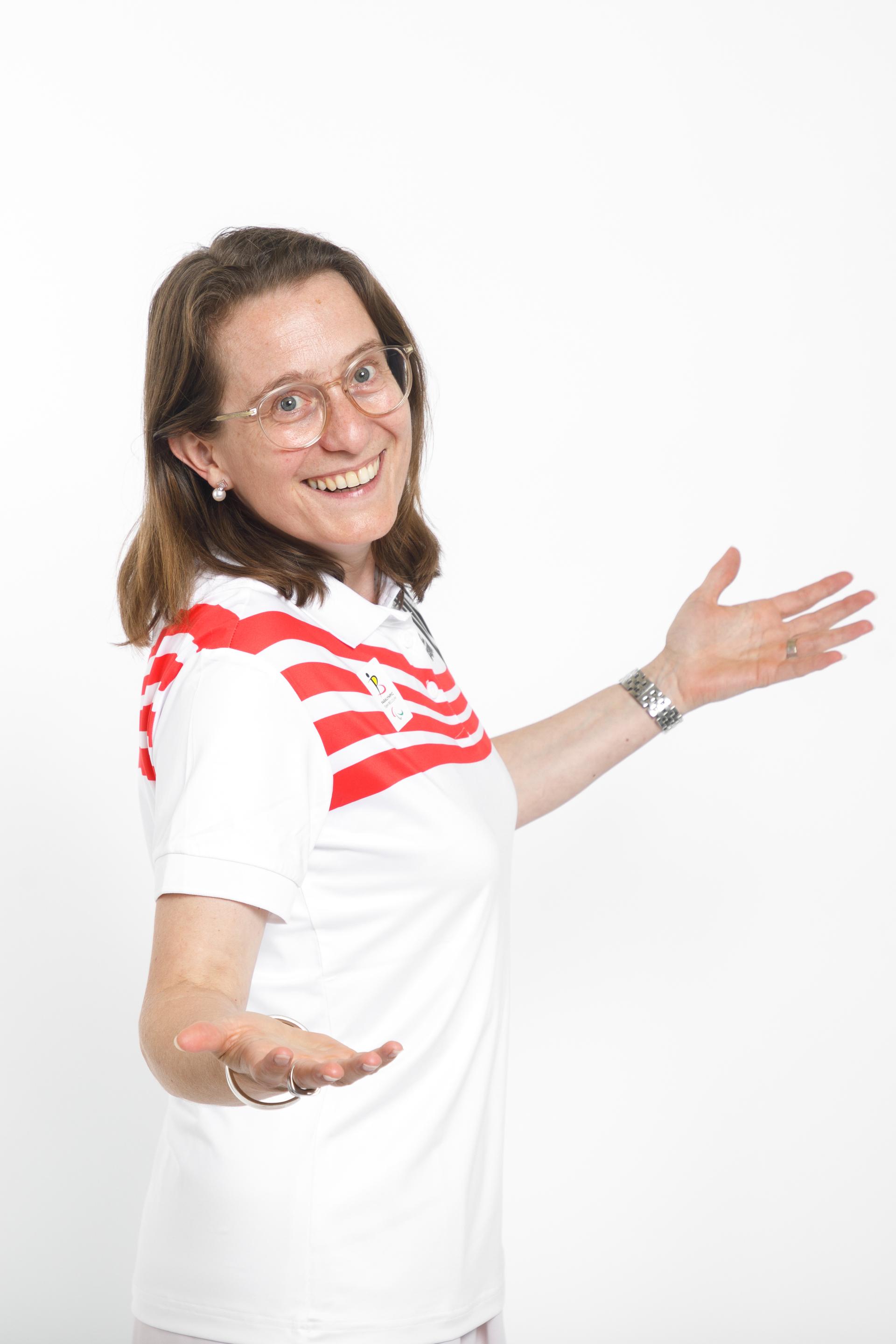 Belgian Paralympian athlete Ellen Van Camp pictured during a photoshoot for the Belgian Paralympic Committee ahead of the Paris 2024 Paralympic Games, in Brussels, Friday 19 July 2024. BELGA PHOTO HATIM KAGHAT