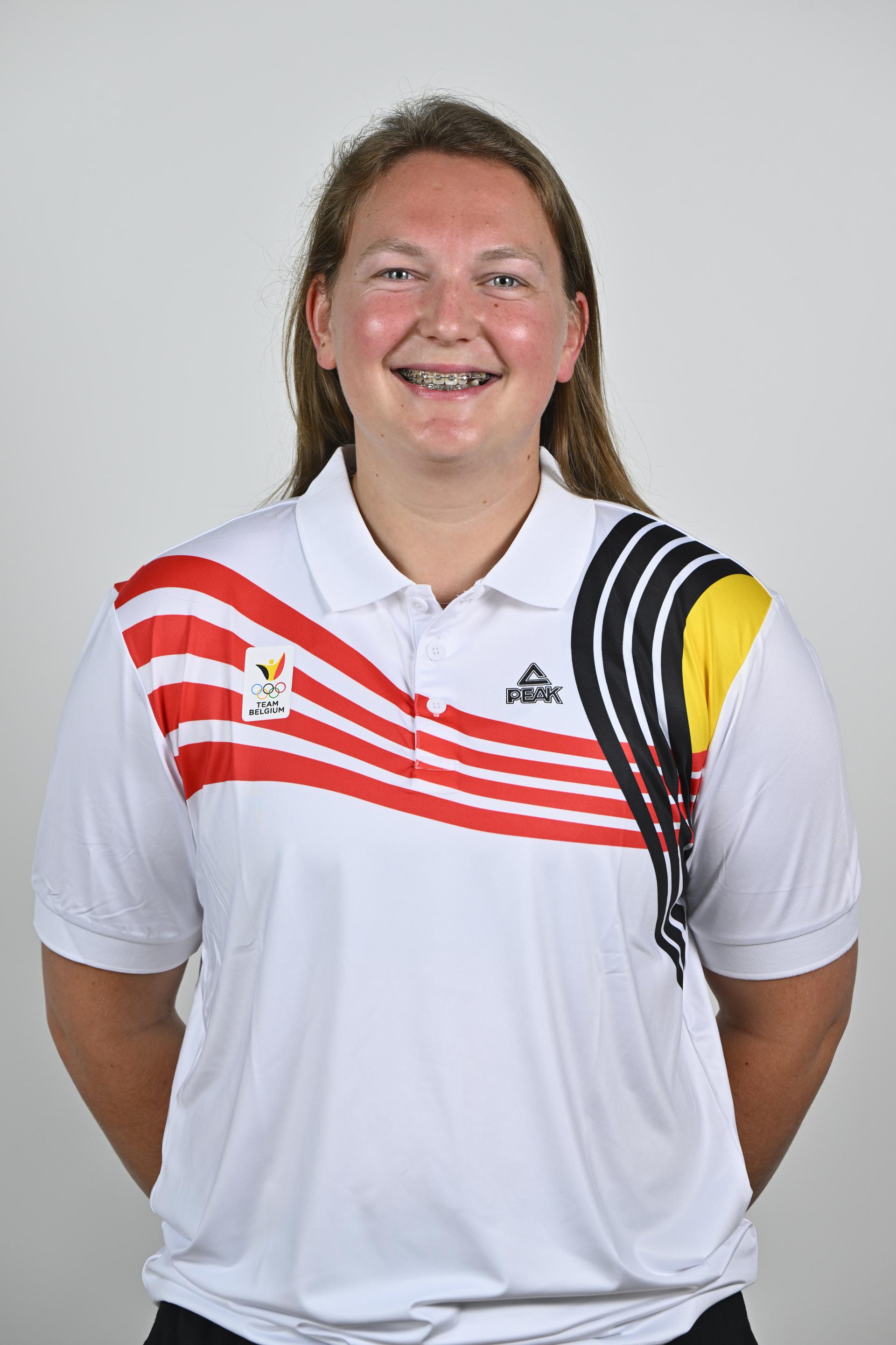 Athlete Kelly Van Petegem poses for the photographer during the annual training camp of Team Belgium (19-25/05), in Rio Maior, Portugal, Friday 23 May 2025. BELGA PHOTO ERIC LALMAND