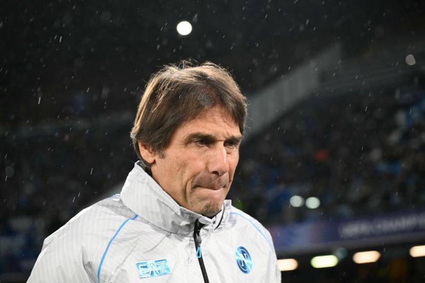 Napoli's Italian coach Antonio Conte arrives for the UEFA Champions League - league phase day 5 football match between Napoli and Qarabag at the Diego Armando Maradona stadium in Naples on November 25, 2025.  Alberto PIZZOLI / AFP