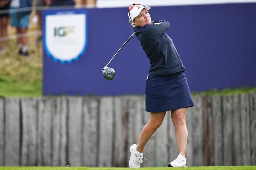 Belgian golfer Manon De Roey pictured in action during the first round of the Women's stroke play golf competition at the Paris 2024 Olympic Games, on Wednesday 07 August 2024 in Paris, France. The Games of the XXXIII Olympiad are taking place in Paris from 26 July to 11 August. The Belgian delegation counts 165 athletes competing in 21 sports. BELGA PHOTO ANTHONY BEHAR   **  ** *** BELGIUM ONLY ***