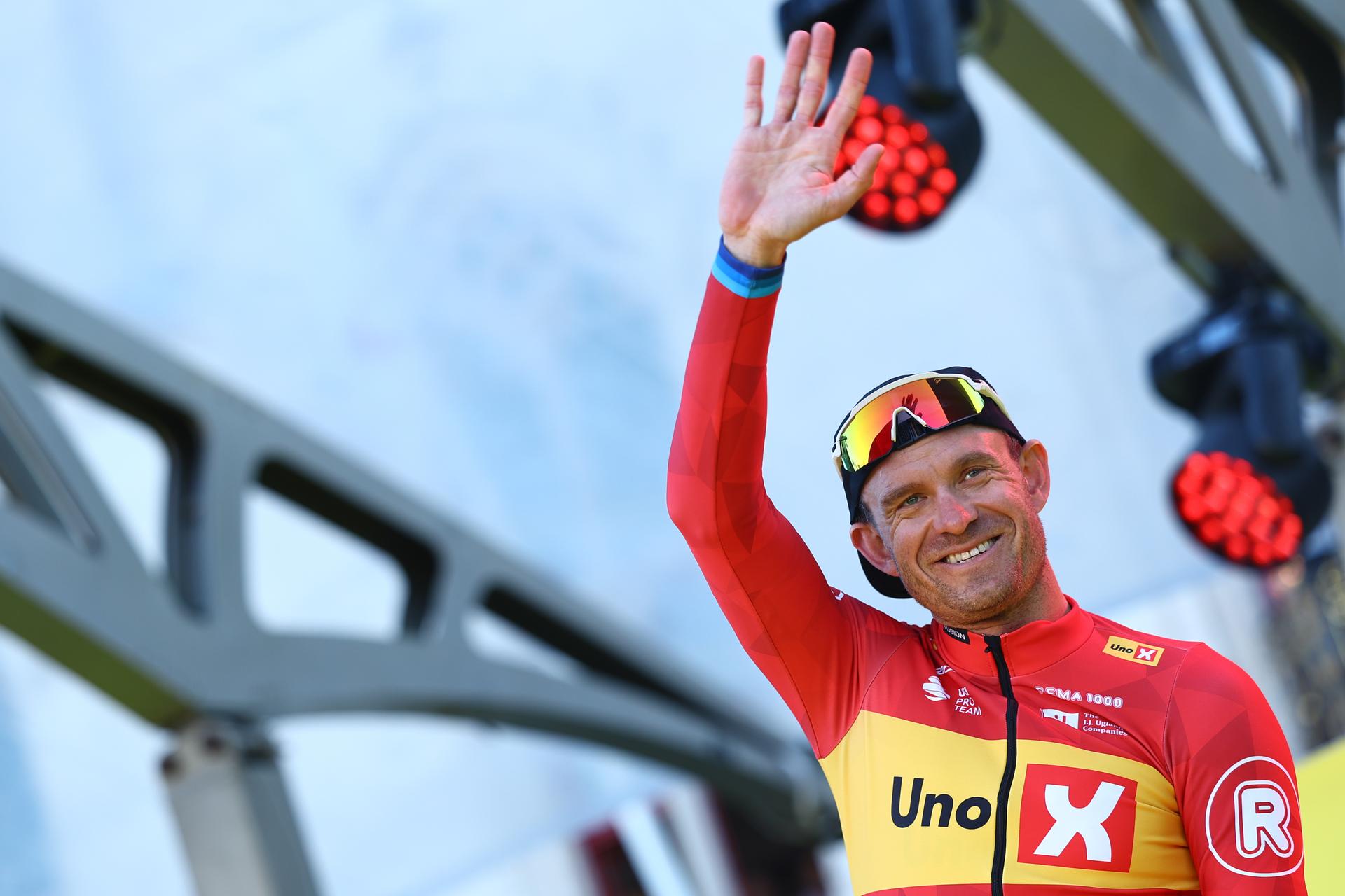 Norwegian Alexander Kristoff of Uno-X Mobility pictured at the start of the men's race of the 'Ronde van Vlaanderen/ Tour des Flandres/ Tour of Flanders' one day cycling race, 268,9km from Brugge to Oudenaarde, Sunday 06 April 2025. BELGA PHOTO DAVID PINTENS