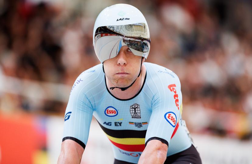 Belgian Jules Hesters looks dejected after the final of the men's Elimination Race at the 2025 UCI Track World Championships cycling, in Santiago, Chile, Sunday 26 October 2025. The Track World Championships take place from 22 to 26 October at the Velodromo de Penalolen in Santiago, Chile. BELGA PHOTO BENOIT DOPPAGNE