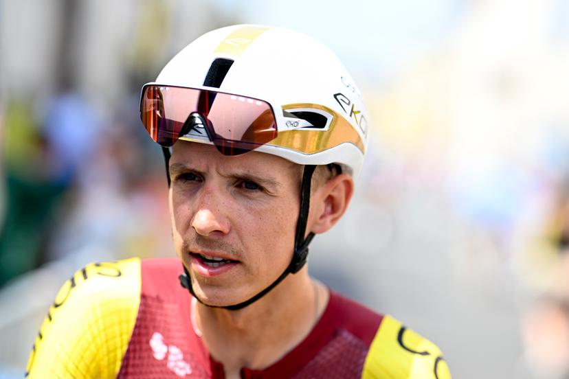 Belgian Dylan Teuns of Cofidis pictured at the start of stage 10 of the 2025 Tour de France cycling, from Ennezat to Le Mont-Dore Puy de Sancy (169 km), on Monday 14 July 2025 in France. The 112th edition of the Tour de France starts on Saturday 5 July in Lille, France, and will finish in Paris, France on the 27th of July. BELGA PHOTO JASPER JACOBS