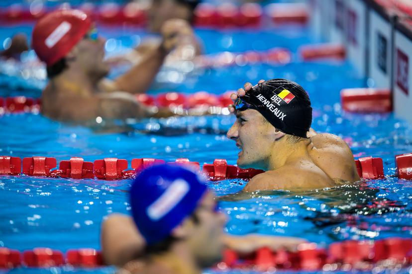 ATTENTION EDITORS - BENELUX ONLY - 250728 Lucas Pierre Henveaux of Belgium after competing in men's 200 meters freestyle swimming semifinal during day 18 of the World Aquatics Championships on July 28, 2025 in Singapore.  Photo: Joel Marklund / BILDBYRÅN / kod JM / JM0711 bbeng simning swimming svømming sim-vm vm sim-vm 2025 world aquatics championships 2025