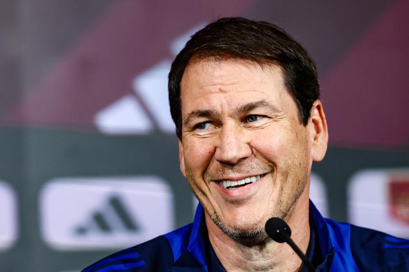 Belgium's head coach Rudi Garcia pictured during a press conference of the Red Devils, the Belgian national soccer team, at the Proximus Basecamp in Tubize, Sunday 08 June 2025. The team is preparing for the World Cup 2026 qualifier against Wales (09/06). BELGA PHOTO BRUNO FAHY