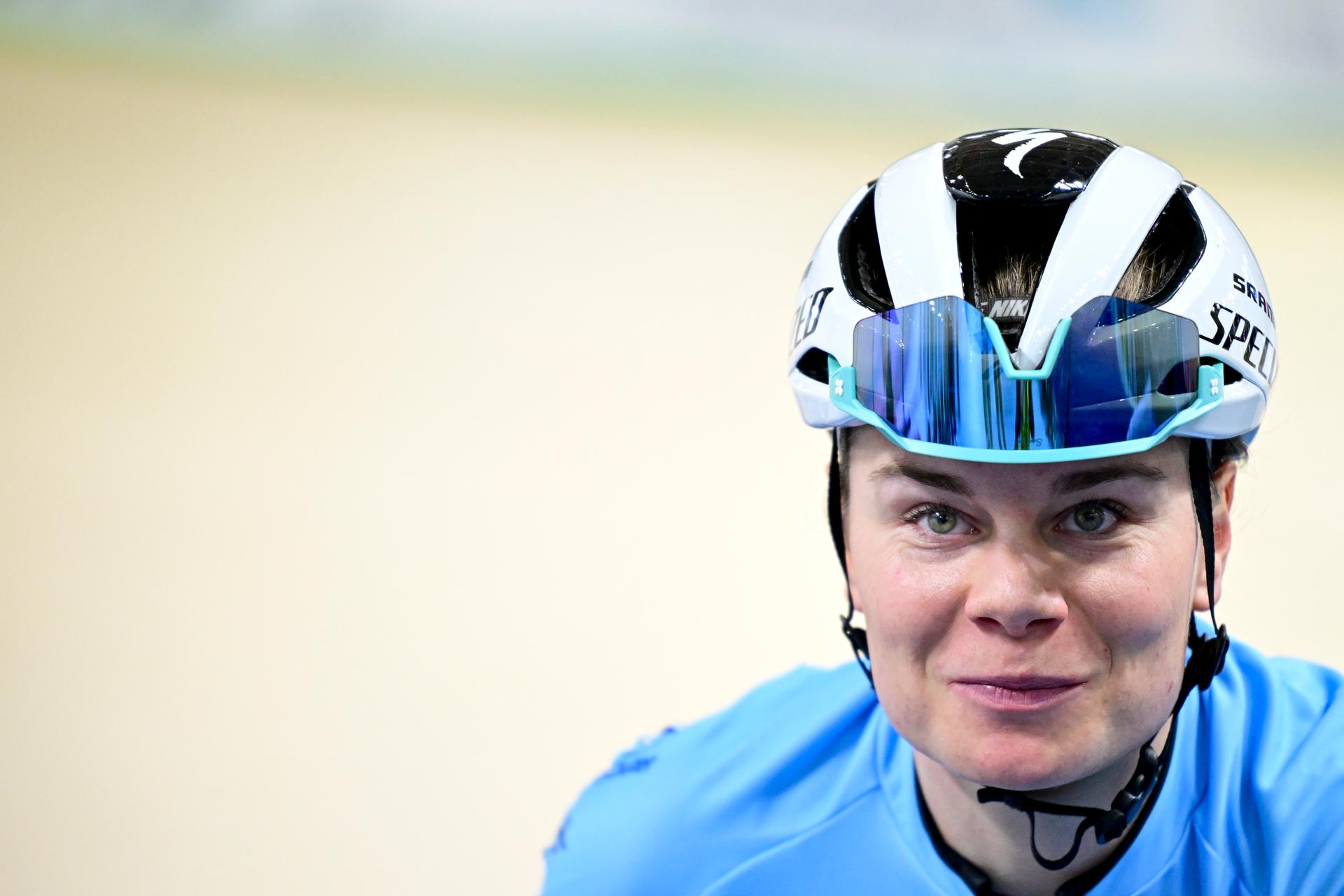 Belgian Lotte Kopecky pictured during the first day of the 2026 UEC Track Elite European Championships, in Konya, Turkey, Sunday 01 February 2026. The European Championships take place from 01 to 05 February 2026. BELGA PHOTO DIRK WAEM