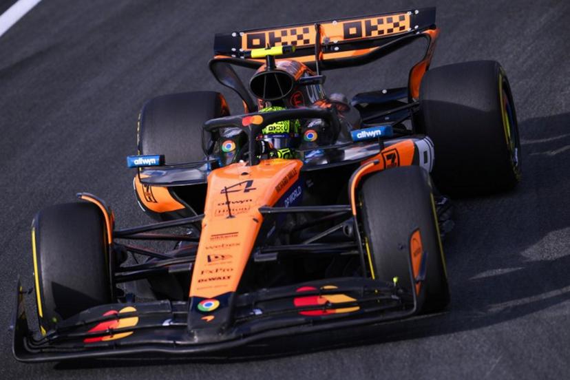 McLaren's British driver Lando Norris drives during the second practice session ahead of the Formula One Dutch Grand Prix at The Circuit Zandvoort, western Netherlands, on August 29, 2025.  JOHN THYS / AFP