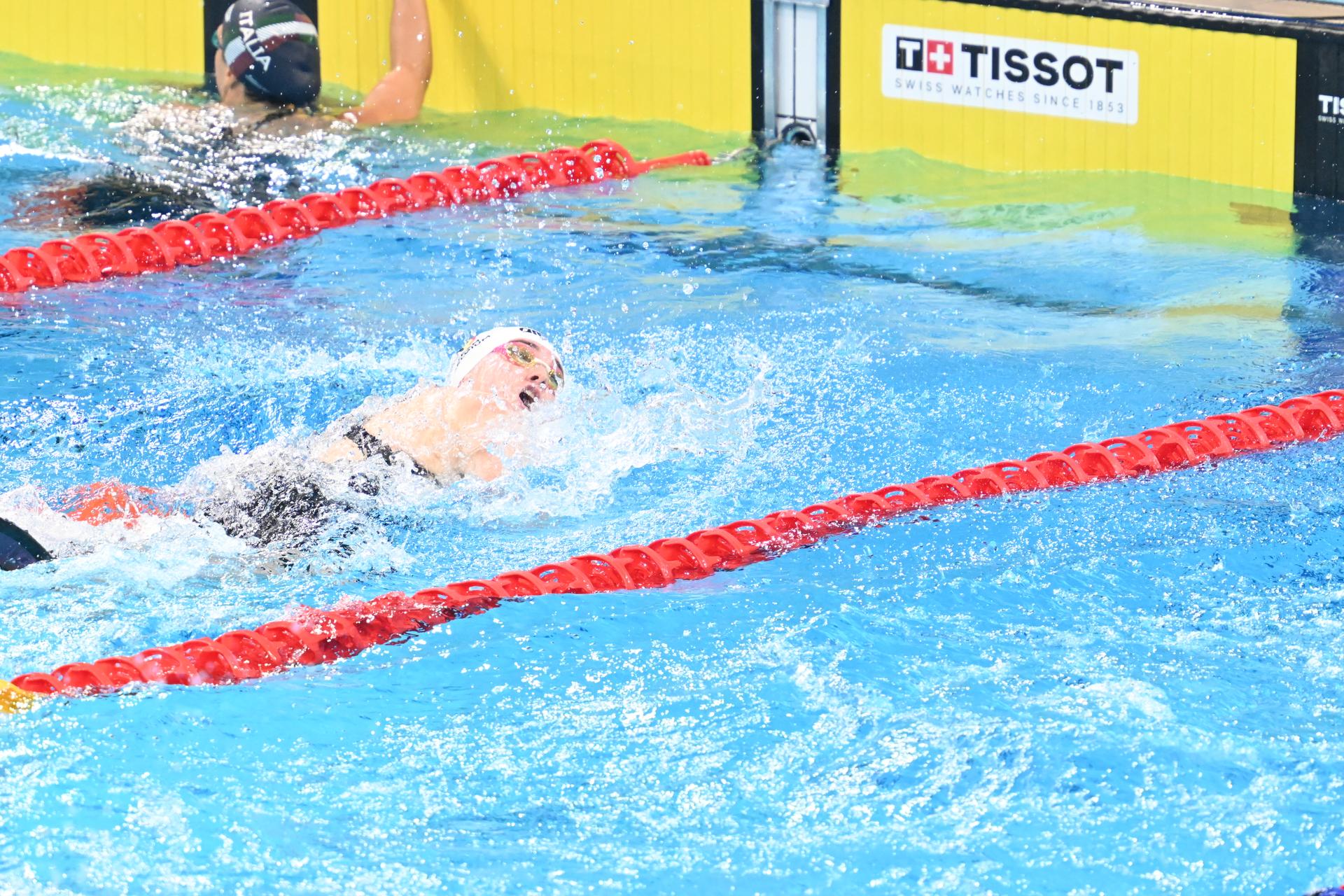 ATTENTION EDITORS - HAND OUT PICTURES - EDITORIAL USE ONLY - MANDATORY CREDIT BOIC/COIB -  Hand out pictures dated from Friday 8 August 2025, show Belgian Elise Croes  at the Women's 4x50 Pool Life Saver Final, the live saving sport, in the World Games in Chengdu, China. The team finishes Sixth but made a new Belgian record.  *** Belga and Belga Editorial Board decline all responsibility regarding the content of this picture. *** PHOTO HAND OUT BOIC/COIB