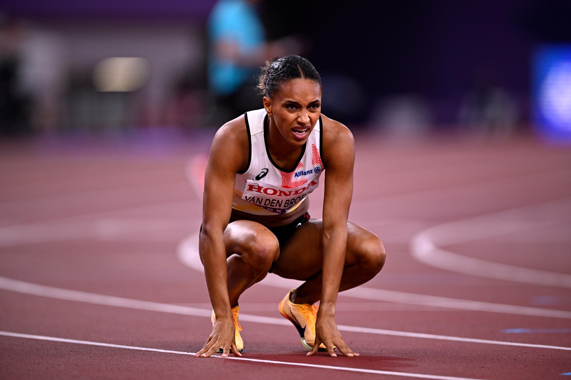 Belgian Naomi Van den Broeck pictured during the heats of the women's 4x400m relay race, at the World Athletics Championships in Tokyo, Japan, on Saturday 20 September 2025. The outdoor Worlds are taking place from 13 to 21 September. BELGA PHOTO JASPER JACOBS