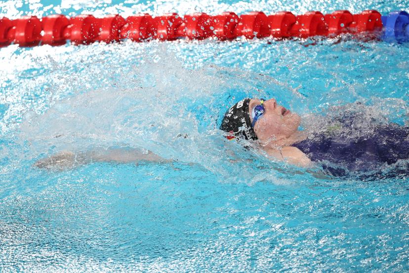 Belgian athlete Roos Vanotterdijk pictured in action to win a bronze medal at the final of the Women's 200m medley race at the European Aquatics Championships in Paris, France on Saturday 15 August 2026. BELGA PHOTO VIRGINIE LEFOUR